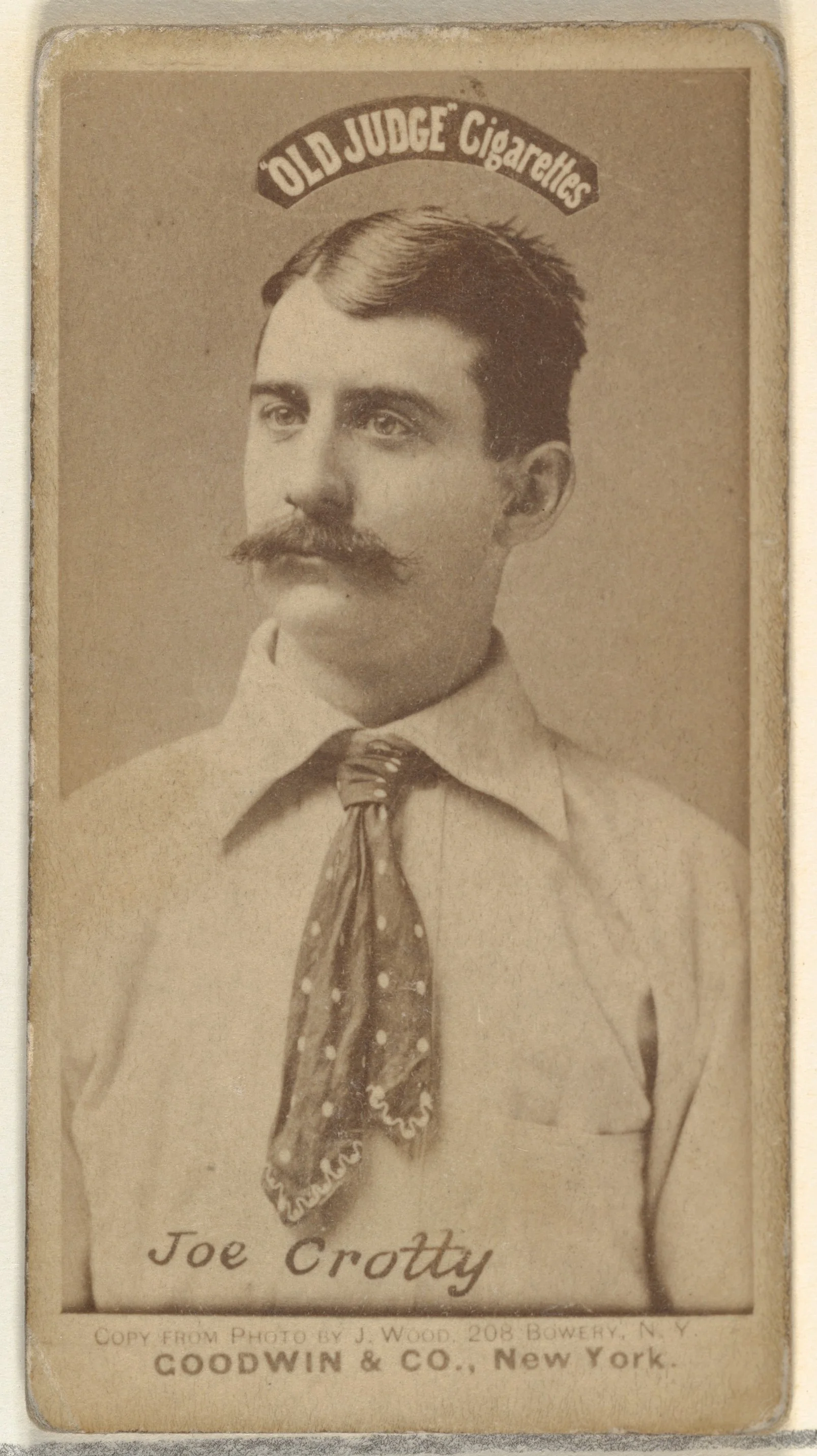Joseph P. "Joe" Crotty, from the Old Judge series (N172) for Old Judge Cigarettes